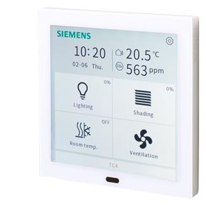 UP 204S12 KNX Touch control TC4, 4 inch touch panel, white, Ref. 5WG1204-2SB12